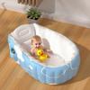 Foldable PVC Baby Bath Tub for 0-8 Years Old Kids Portable Indoor Outdoor Bathtub with Seat for Newborn to Toddler