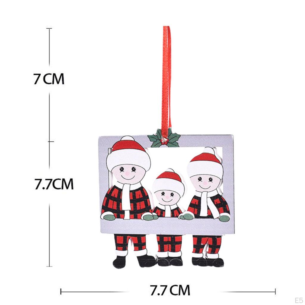 Christmas Family DIY Photo Frame Ornament Decoration Cute Hanging for
