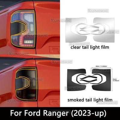 Film de protection pour feux arrière en TPU pour Ford Ranger T9 2023-2025 Transparent ou Fumée