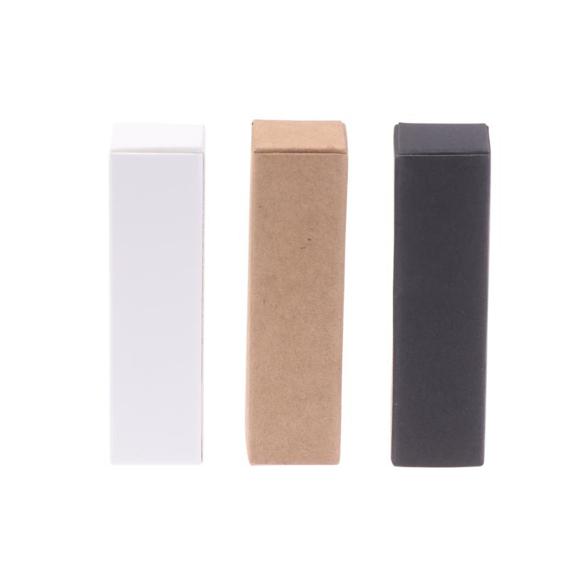 10Pcs Essential Oil Bottle Packaging Box White Black Kraft Paper Tube Cardboard Boxes Lipstick Perfume Box Blank Cosmetic Box