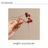 Tassel Rose Hairstick Step Shake U-shape Hairpin Jewelry Flower Hair Clip  Party