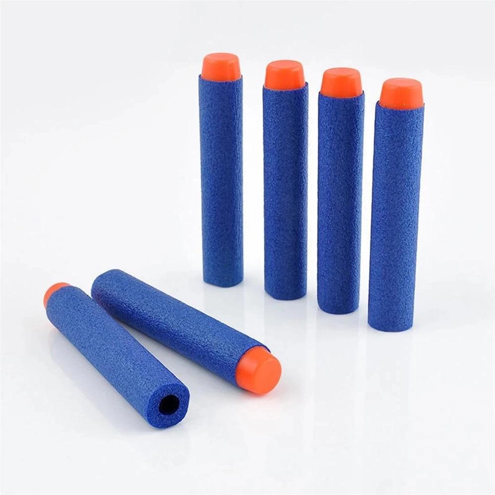 1000/400/300/200/100pcs Blue Solid Round Head Bullets 7.2cm For Series Blasters Refill Darts Kids Toy Gun Accessories