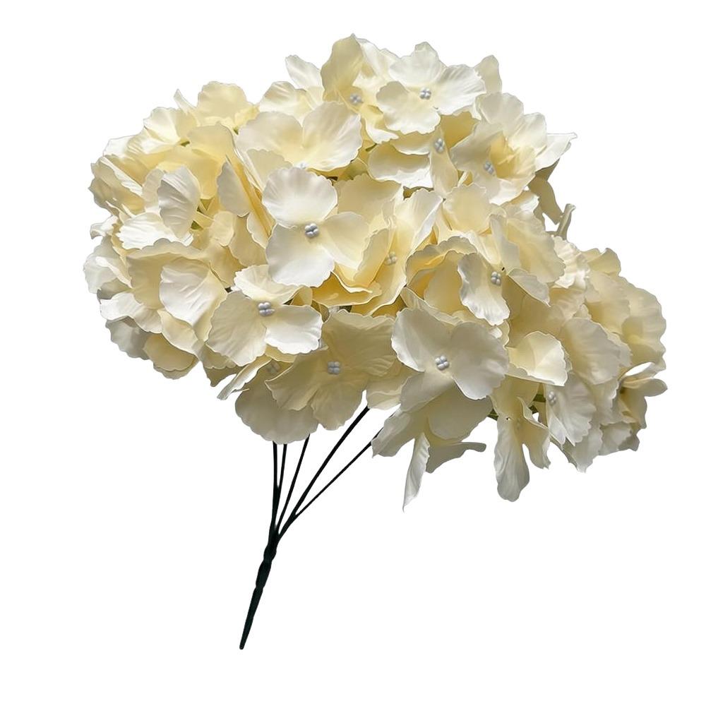 5 Heads Artificial Hydrangea Flower Silk Beauty Fake Hydrangea Flowers DIY Wedding Floral for Wedding and Festival Decoration