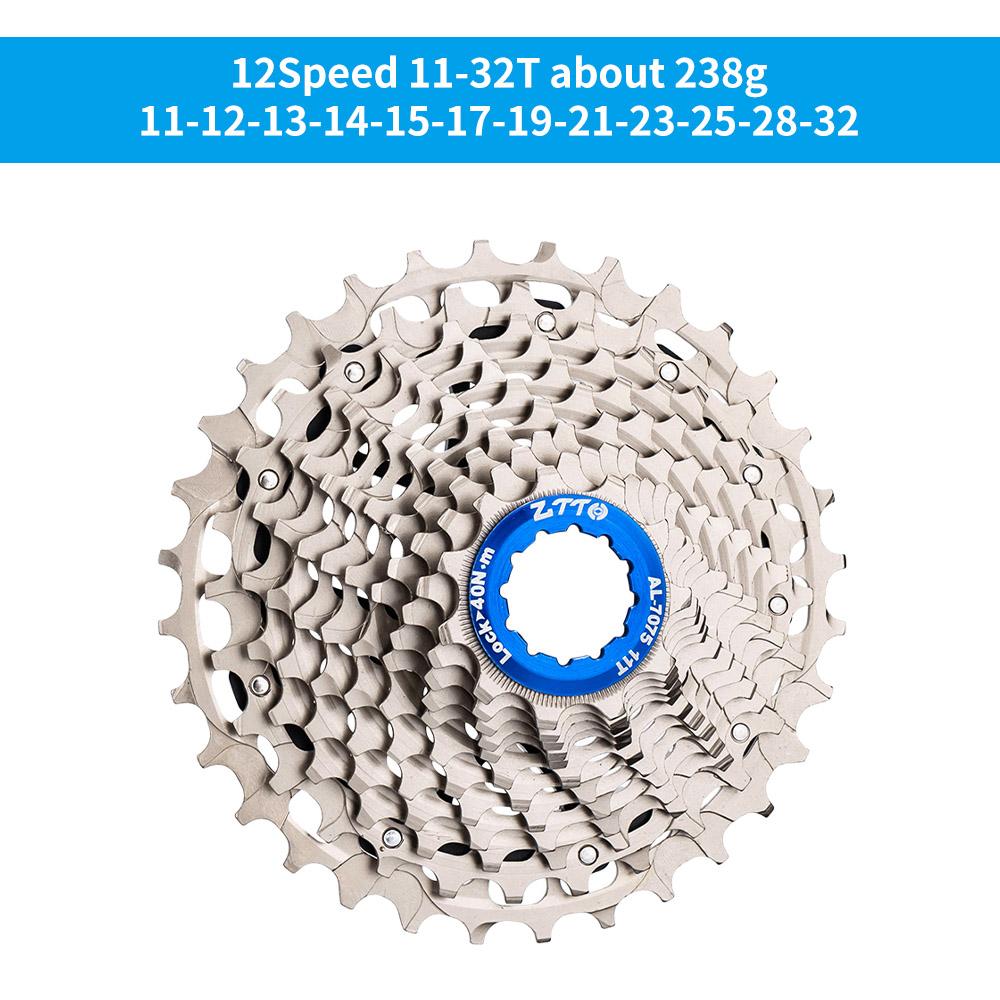 ZTTO Road Bike 12 Speed Cassette HG Freehub ULT 11-34T Gravel Bicycle 12Speed 11-28 Steel CNC34T UltraLight K7 12V 12s 32T