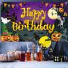 478. Halloween Birthday Backdrop Happy Large, Random color