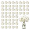 Artificial Flowers, 65 Pcs Real Looking White Silk Fake Hydrangea Bulk, White Faux Bridal Shower with Stems for DIY Wedding Bouquets