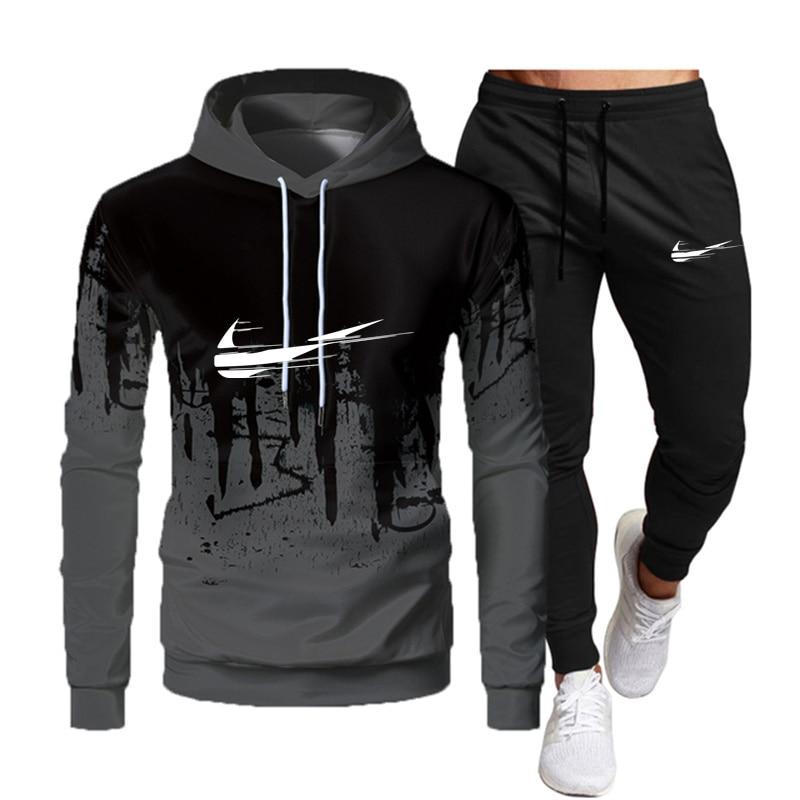 Abito sportivo uomo / donna Autunno e inverno Marca felpa con cappuccio  Casual Sportswear Pullover uomo a 2 pezzi + pantaloni Abbigliamento  maschile acquista in modo economico — spedizione gratuita, recensioni reali  con foto — Joom
