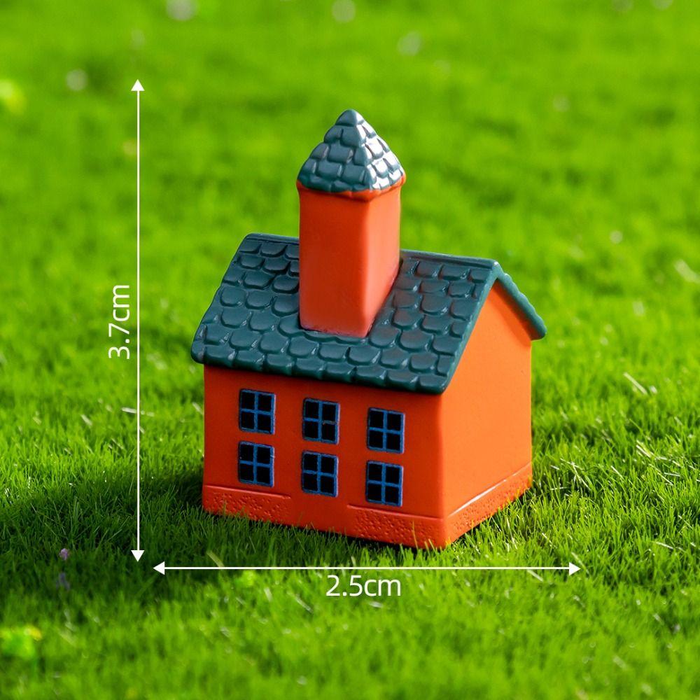 

DIY Miniature Figurines Modern Small House Figure Ornament New Villa Small Statue 6