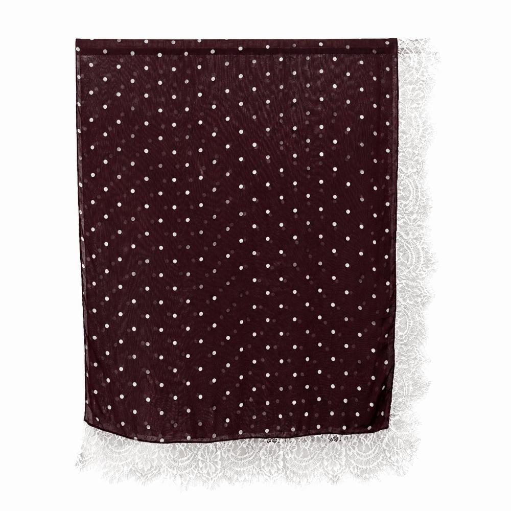 Modal Turban Head Scarf Polka Dot Print Long Turban Scarf Fashion Muslim Hijab Scarf Women Ramadan