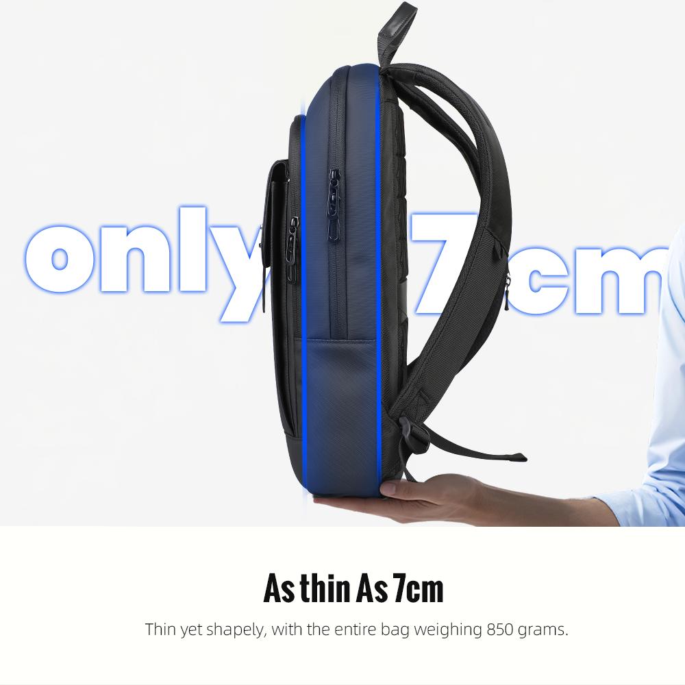 Heroic Knight Slim Business Backpack For Men 15.6 Inch Laptop Bags Waterproof Fashion Backpack Multifunction Anti-Theft School Bag For Travel & Work