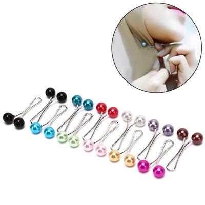 High Quality U-Shaped Pearl Brooch Fixed Straps Adjustable Collar Clip Scarf Pin Anti Slip DIY Sewing Brooches Dress Decoration