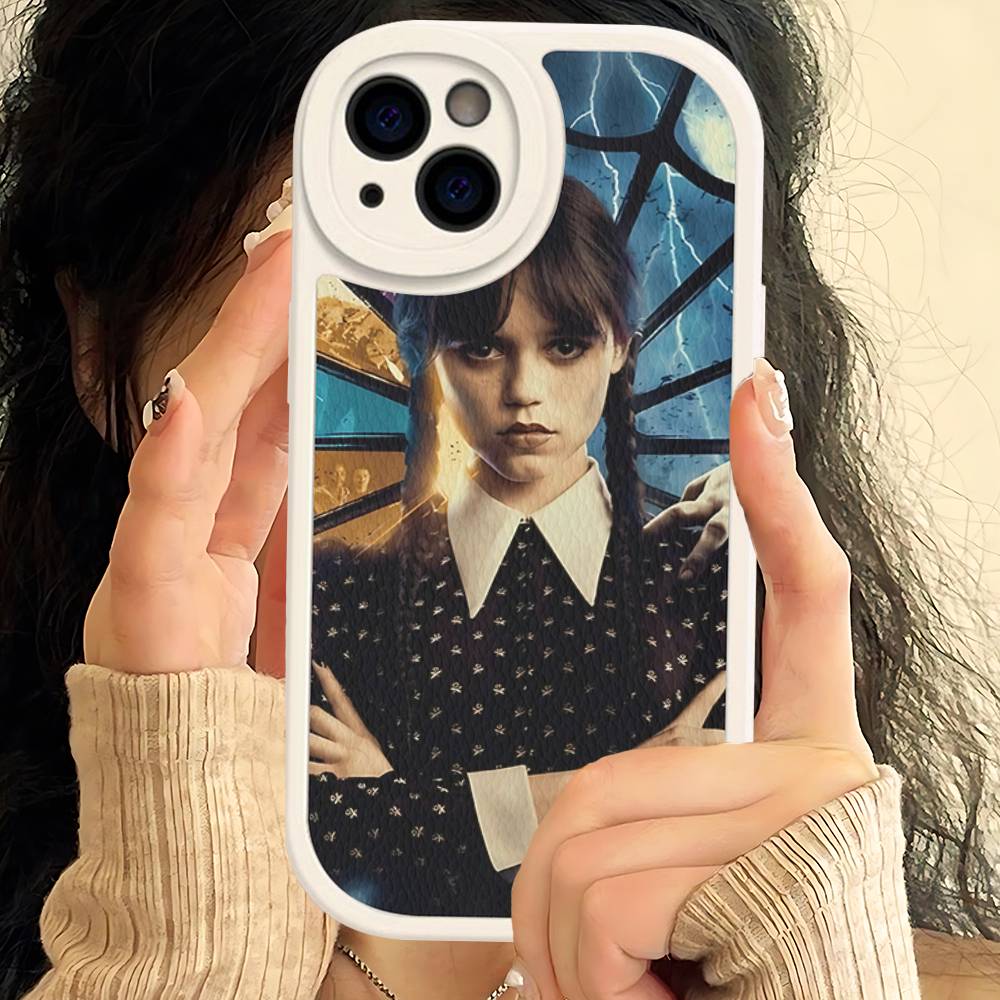 

MOVIE W-Wednesday Phone Cover For IPhone 16 15 14 13 12 11 Pro Max Plus Leather Soft Case iphone X