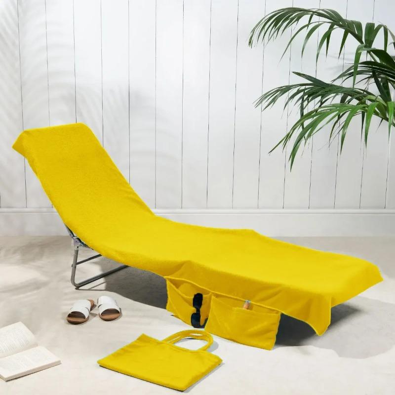 Outdoor Printed Beach Chair Cover Microfiber Towel Cloth Recliner Case Soft Absorbent Sun Lounger Bed Protector for Beach Chair
