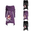 Elegante Maglione Natalizio da Donna con Babbo Natale e Maniche Lunghe Accoglienti