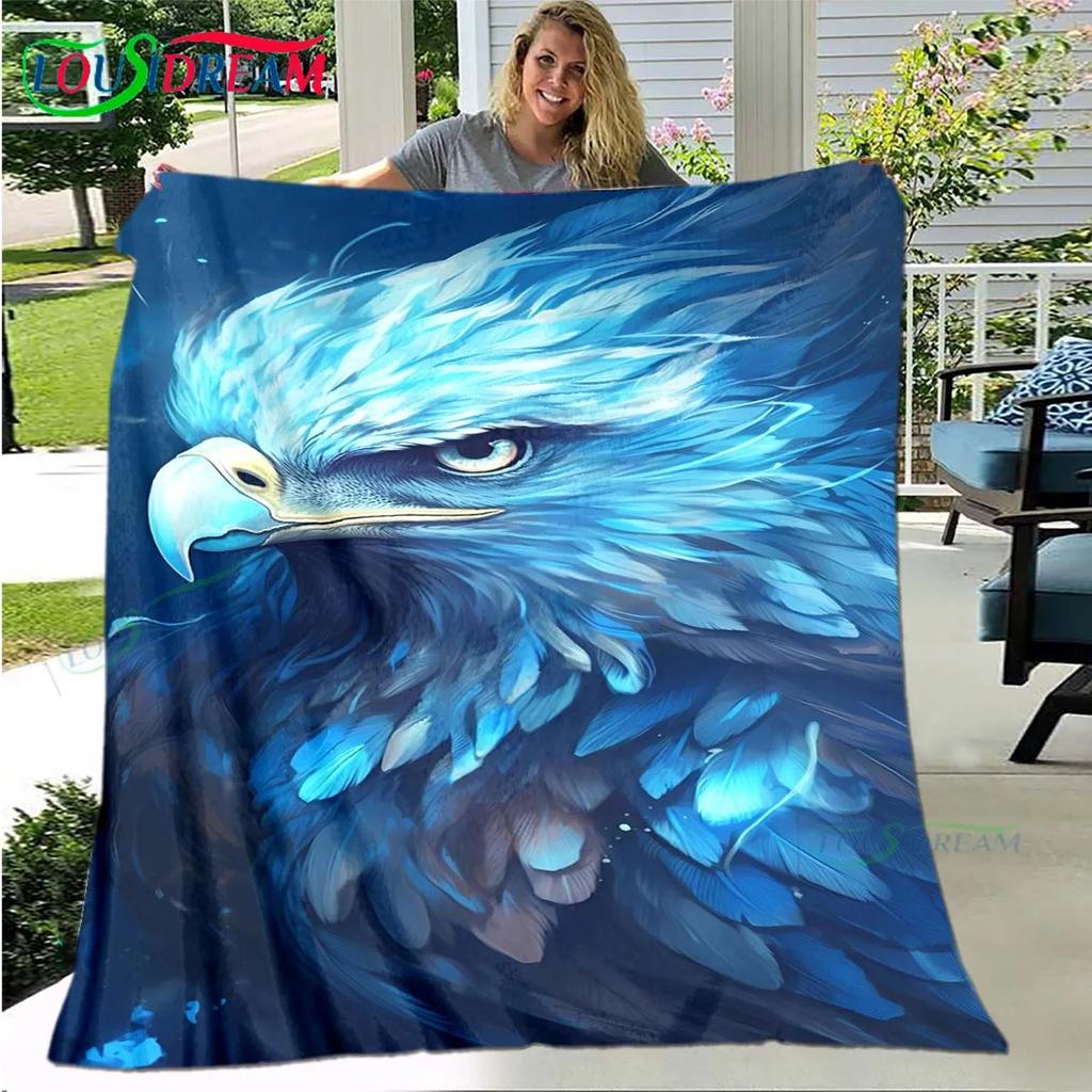 3D Popular Mythical Beast Phoenix Blanket,Flannel Throw Blanket for Home Bedroom Bed Sofa Picnic Office Hiking Leisure Nap Gift