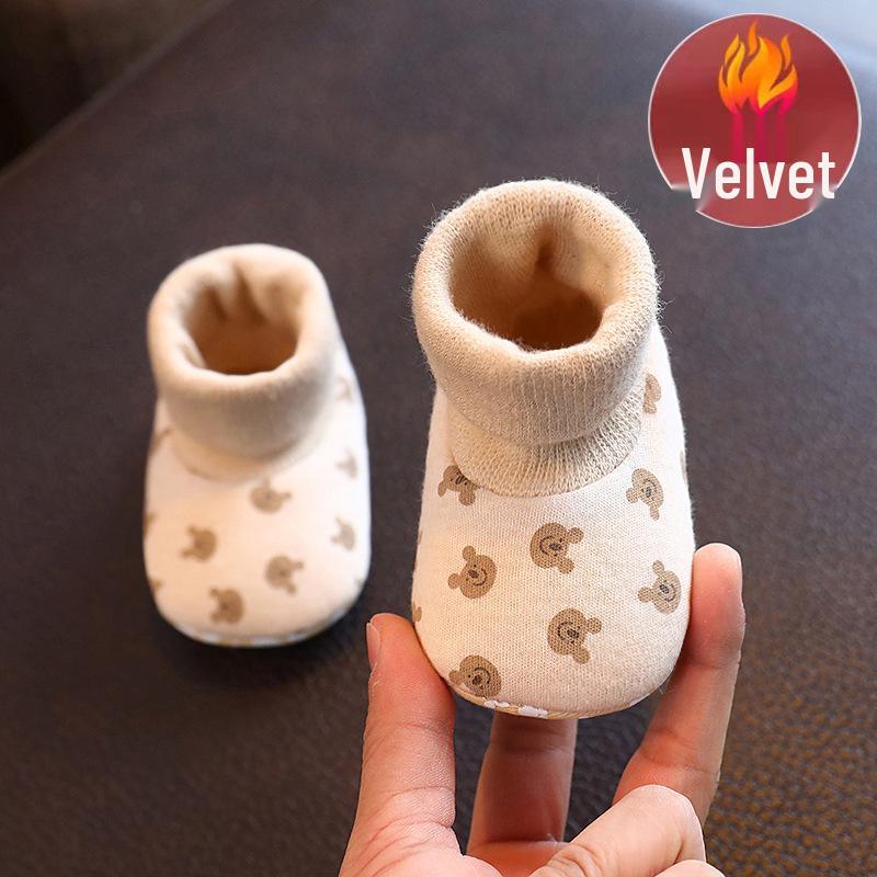 2026 Baby-Socken-Schuhe: Warm, Weiche Sohle, Rutschfest für Neugeborene 0-6 Monate & 1 Jahr - Frühling, Herbst, Winter