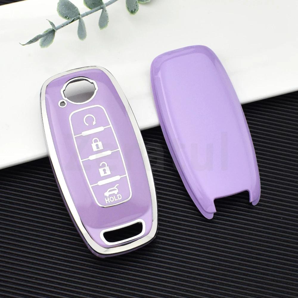 3/4 Buttons Auto Remote Shell Fob Holder For Nissan X-Trail T33 Qashqai J12 Teana Tpu Car Key Case Cover Accessories