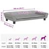 VidaXL Dog Bed, Pet Sofa with Wooden Frame, Basket for Puppies Indoor House, Light Grey 172006