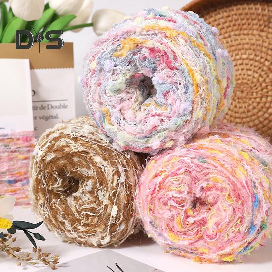 Hand Spun Art Yarn Hand Blended Yarn Colorful Handmade Crafting Yarn for Jewelry Making Junk Magazines Knitting Crafts Card Making