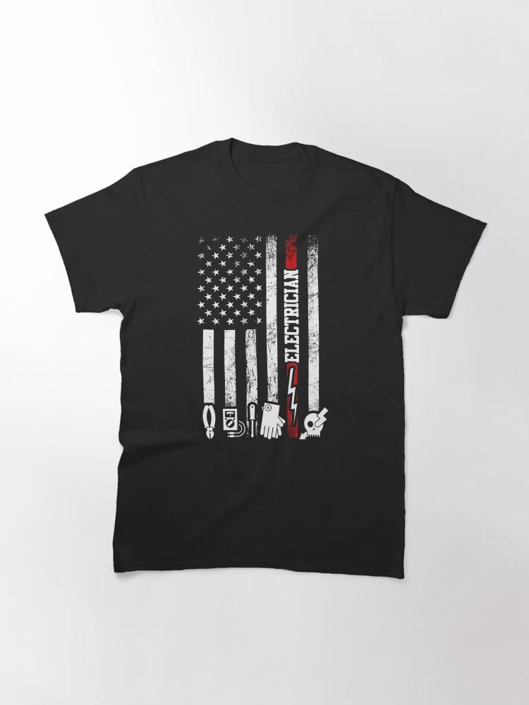 Electrician USA American FLag Classic T-Shirt S