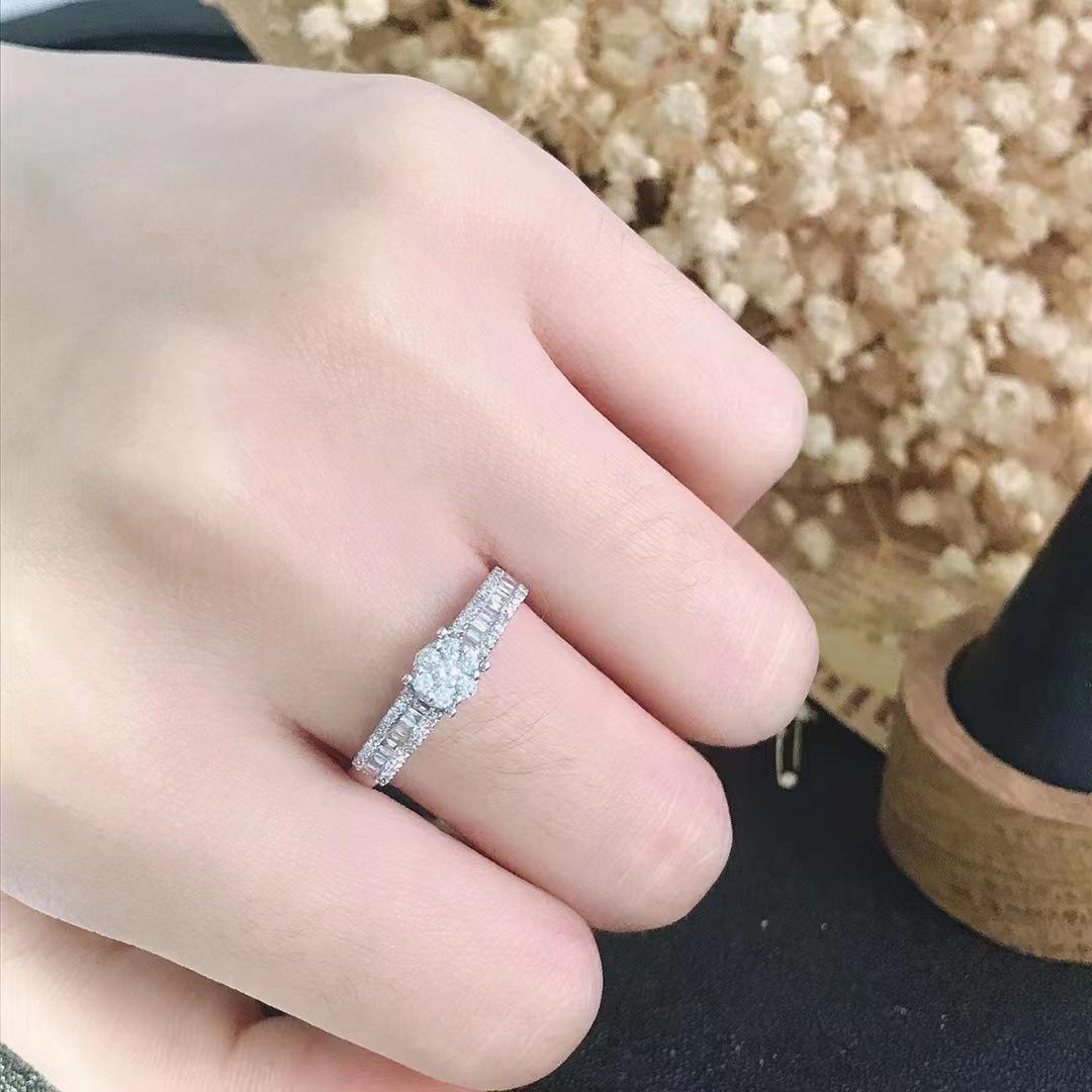 Холодный ветер простой неровный бриллиантовый кольцо женский характер темперамент универсальный невыцветающий нишевый сказочный кольцо ювелирные изделия no. 6