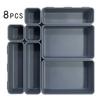 Modern Plastic Desk Drawer Organizer With Dividers For Office And Bathroom Storage