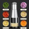 Manual Garlic Chopper Food Crusher Garlic Pressing Handheld Food Processors Slicer Dicer Mixer Kitchen Vegetable Slicer Tool