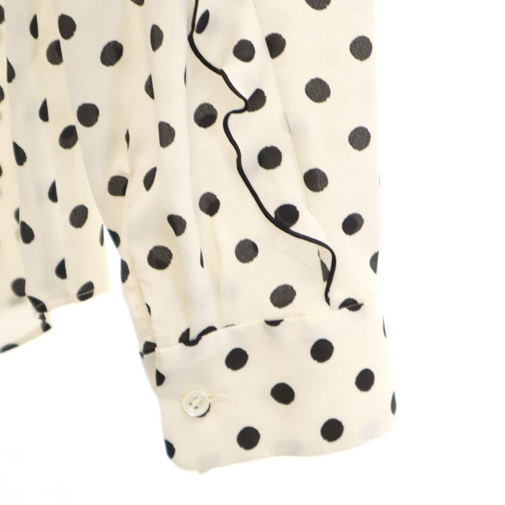 Unused DESIGNWORKS Made In Japan Dot Pattern Long Sleeve Band Collar Shirt Women Used
