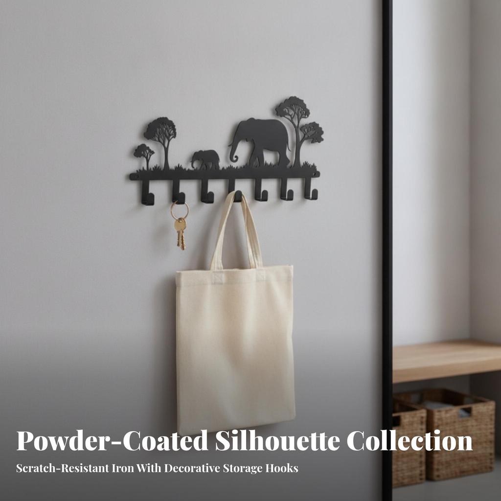 Key Hook Rack Decorative with Hooks Space-Saving for Kitchen, Bathroom