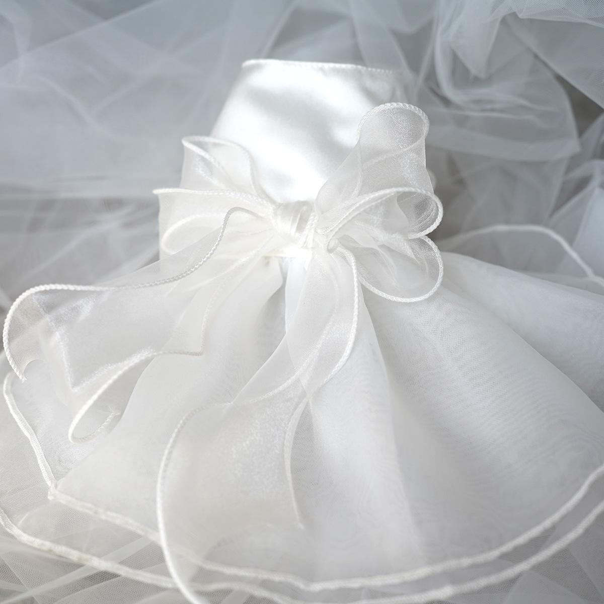 

Wedding Dress for Small Dogs White Outfit for Yorkies Chihuahua Pet Formal Apparel for Puppy and Cat Summer Clothes XS（old） белый