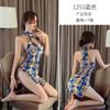 Sex Underwear Printed Cheongsam Nightclub Tight Sexy Hip Cheongsam Uniform Temptation Sex Suit One Piece