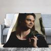 Damon Salvatore Blankets The Vampire Diaries Plush Funny Breathable Throw Blankets for Home Autumn/Winter