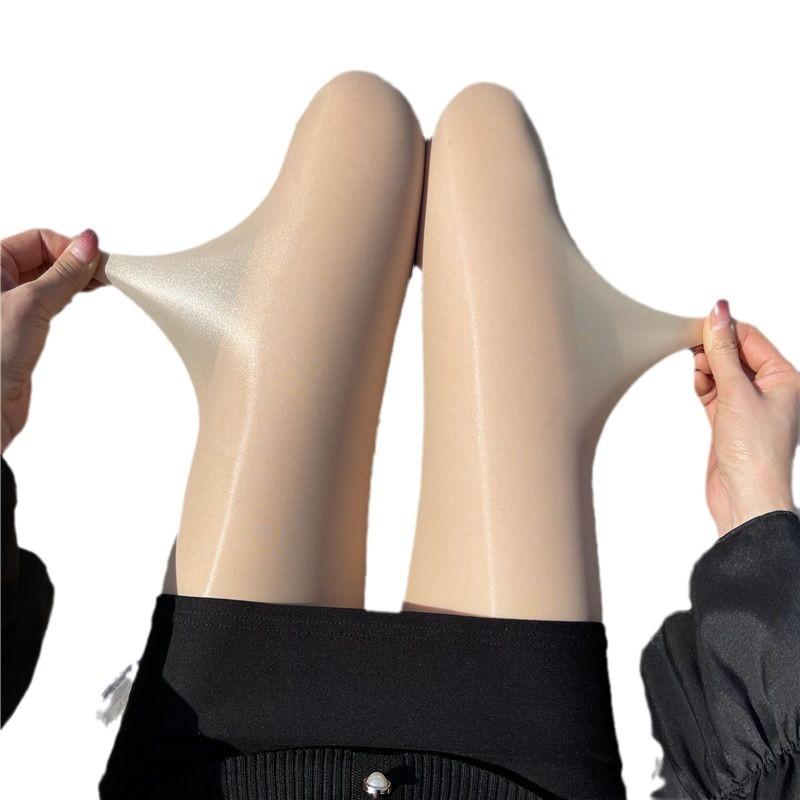 Shiny Oil Stockings, Ultra-fine Horse Oil Slimming Summer Water-gloss Stockings, Glossy Black Stockings, Aurora Beautiful Legs, Pearl Shine Silky