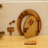 Fairytales Mini-Türbausatz aus Holz für Elfen und Zwerge, handgefertigt, zusammengebaut, für drinnen und draußen, versteckte Ecke, Heimdekoration, Puppenhauszubehör