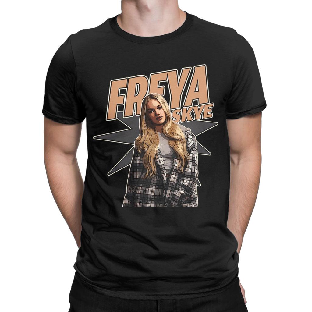 Freya Skye Singer Cotton TShirt For Man Summer Streetwear T Shirts O Neck Harajuku Tees Big Size Pattern Tops