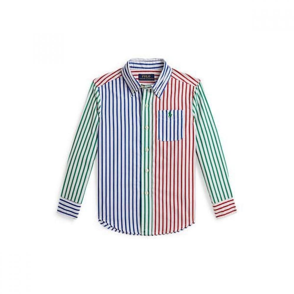 Polo Ralph Lauren Boys Stripe Cotton Poplin Fun Shirt 2 7 Years Cwpowovb6820648999 2