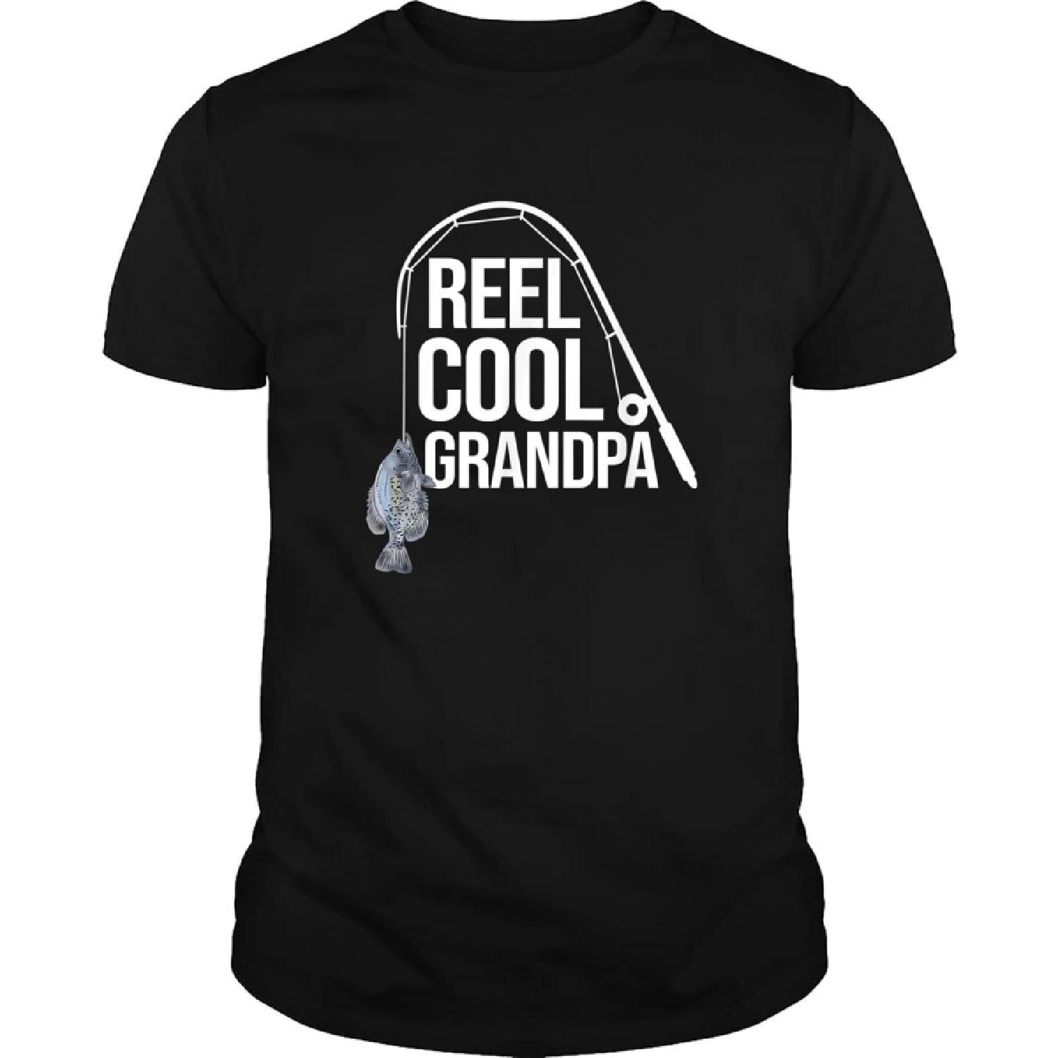 RIATYAA Mens Crappie Fish-ing Granddad Freshwater Fish Men T Shirts Clearance-Graphic Tees for Men Funny-Gift for Best Friend Woman S