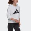 Adidas W Fi 3B Hoodie Solid Color Printed Large Logo Long Sleeve Sweatshirt Women Hoodies White H24083