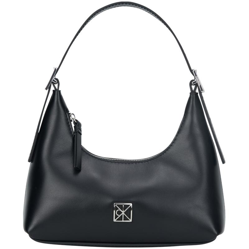 

Calvin Klein Metallic Monogram Leather Shoulder Bag Medium Women bags Space-Black 4F3263G-UB1 Basic Set (Bag)