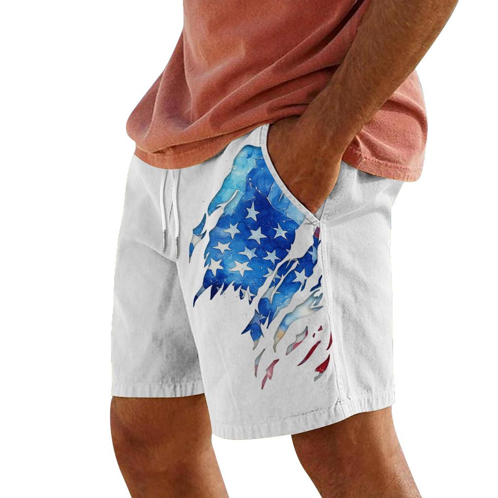 Męskie letnie, duże, swobodne, luźne spodnie sportowe, szorty plażowe