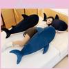 Animal Shape Shark Pillow Filled With Embroidery Design For Relaxing And Resting