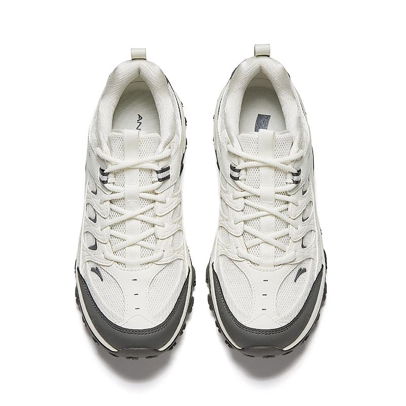 New Anta Cushioning And Breathable Low Top Casual Running Shoes Women's Ivory White Volcanic Gray 922515581-1