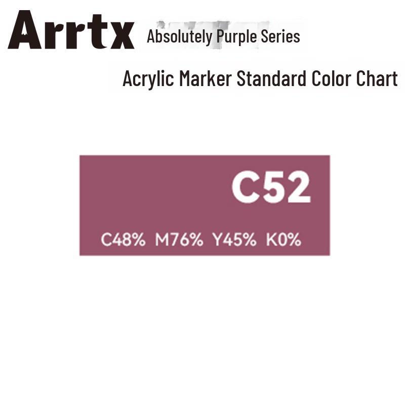 Arrtx Artesian Acrylmarker - Weiche Spitze, Wasserfest, 30 Lilatöne für DIY & Graffiti.