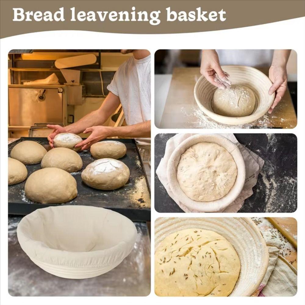 Round Bread Proofing Basket Linen Lining Bread Basket Sourdough Proofing Baske  Bread Making