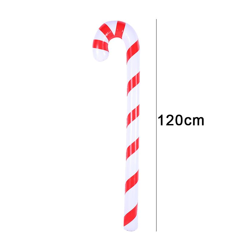 2/1 Stück Aufblasbare Weihnachtszuckerstangen Weihnachtsmannstock Ballons Outdoor Hängende Ornamente Weihnachten Navidad Party Dekoration Requisiten