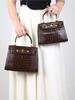 High-end Fashion Retro Crocodile Leather Women's Bag Multi-functional Handbag for OL Businesswoman Boston Bag