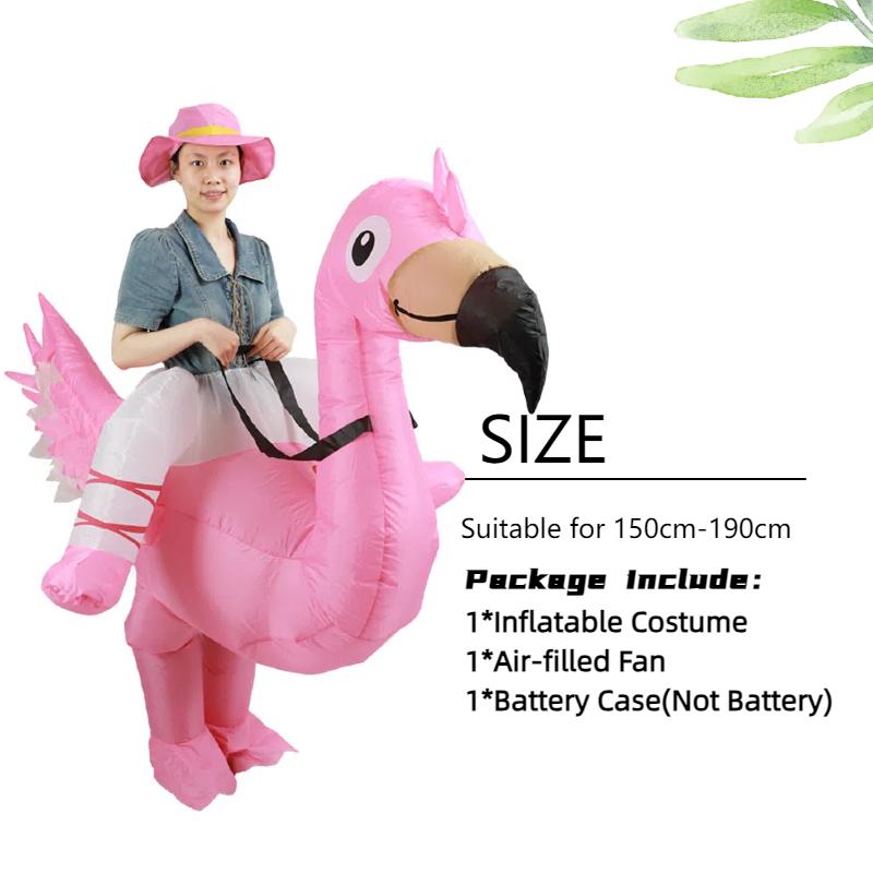Flamingo Inflatable Costume , Suitable for Halloween/Christmas Themed Party Cosplay, Suitable for Heights of 150-190 Cm