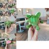 Adorable Cartoon Frog Plush Toy Green Stuffed Animal Keychain For Gifts