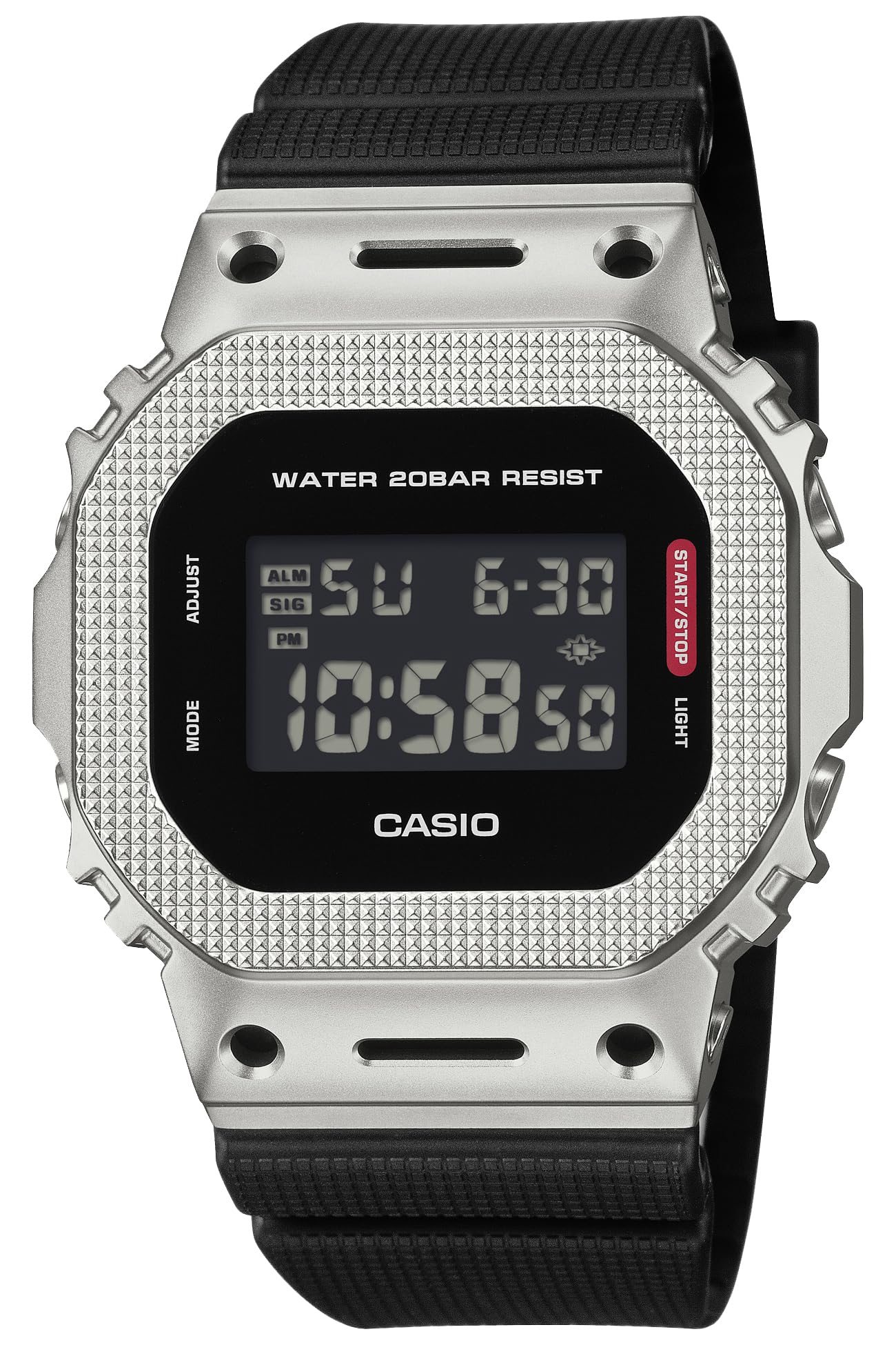 

Casio Silver Watch with Metal Cover and Environmentally Friendly Materials G-Shock GM-5600M-1JF Men s