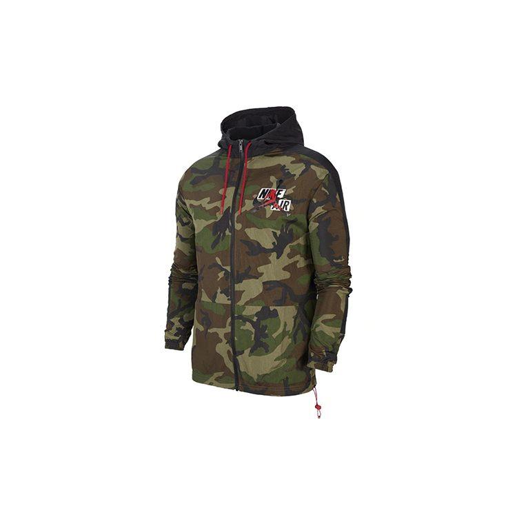 Jordan Jumpman Classics Camo Windbreaker Jacket Medium Olive CU2031-222